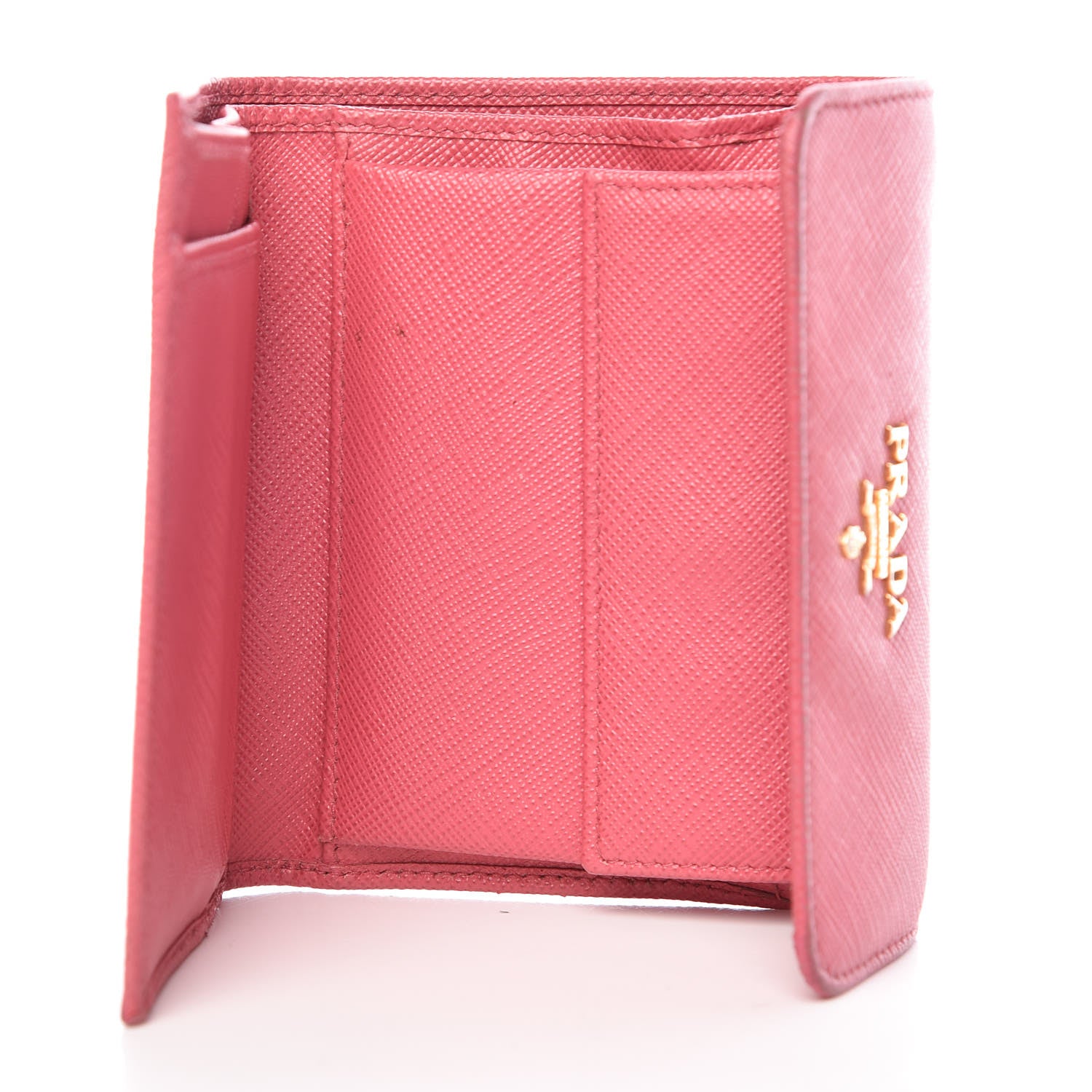 Prada Saffiano Metal Flap Wallet Peonia 5 of 15