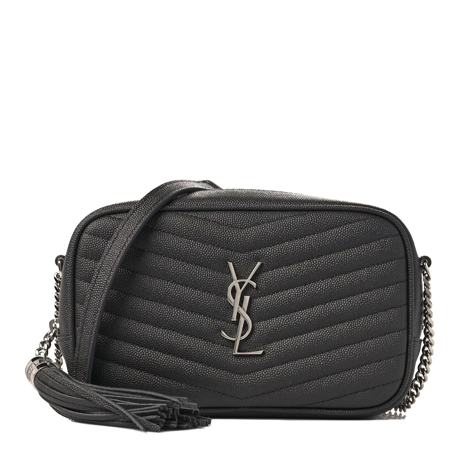 Saint Laurent Grain De Poudre Matelasse Monogram Mini Lou Camera Bag Asphalt 1 of 10