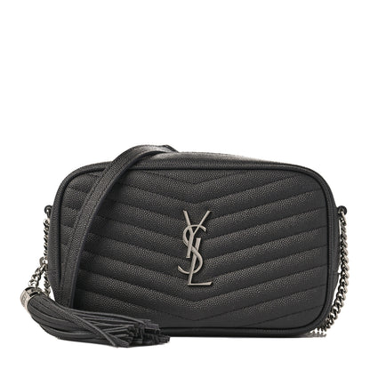 Saint Laurent Grain De Poudre Matelasse Monogram Mini Lou Camera Bag Asphalt 1 of 10