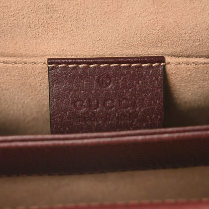 Gucci Textured Calfskin Web Small Ophidia Chain Shoulder Bag Vintage Bordeaux 6 of 10