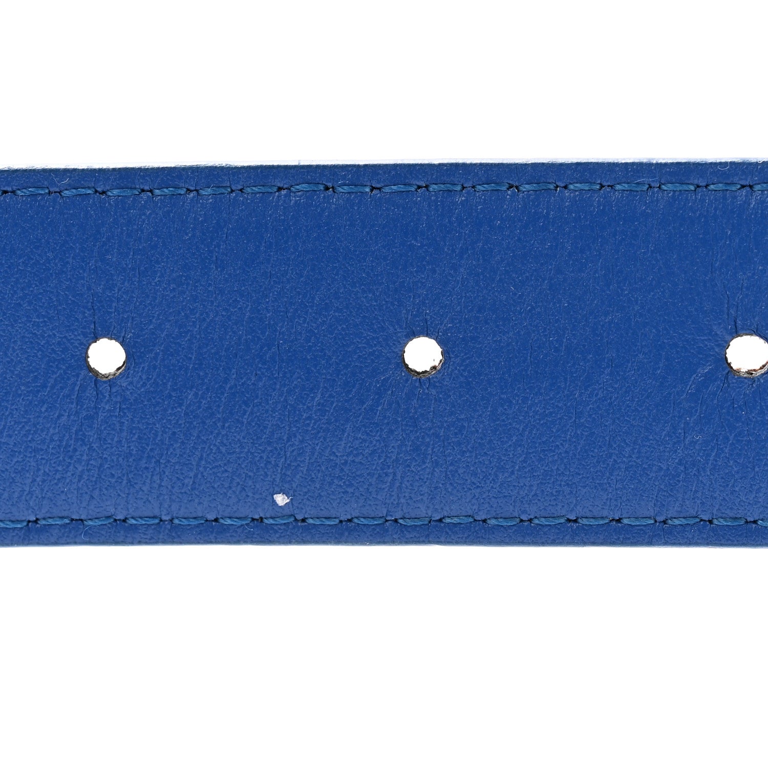 Louis Vuitton Calfskin Monogram 30mm LV Initiales Reversible Belt 80 32 Blue 4 of 5
