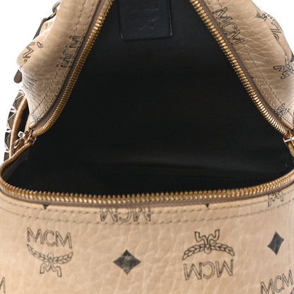 MCM Visetos Side Stud Mini Stark Backpack Beige 5 of 9