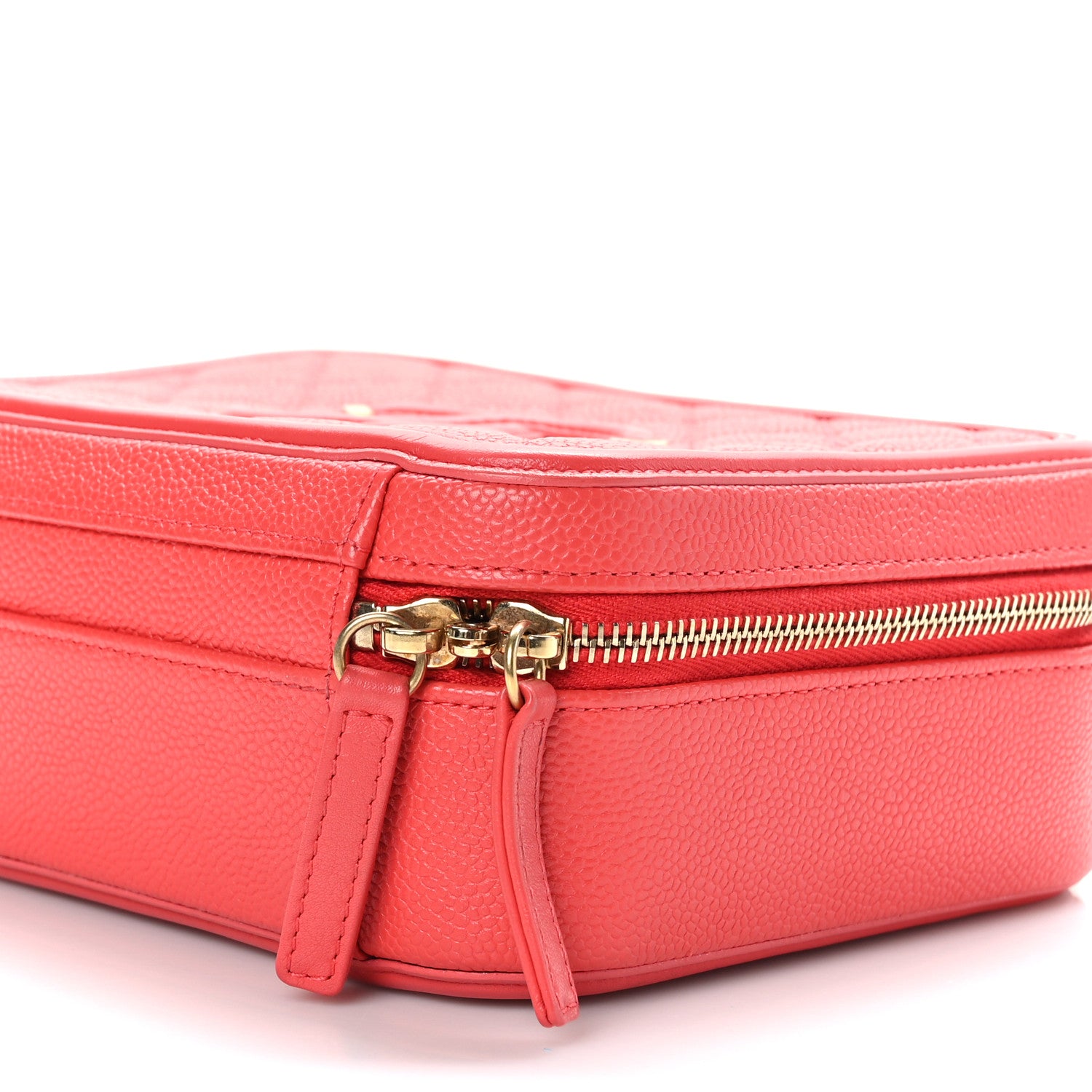 Chanel Caviar Quilted Medium CC Filigree Vanity Case Coral 9 of 9