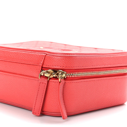 Chanel Caviar Quilted Medium CC Filigree Vanity Case Coral 9 of 9