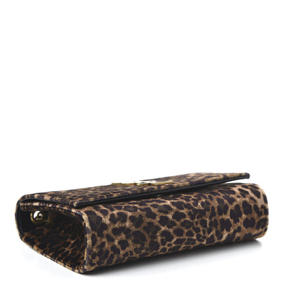 Saint Laurent Jacquard Leopard Small Monogram Kate Satchel Manto Natural 4 of 9