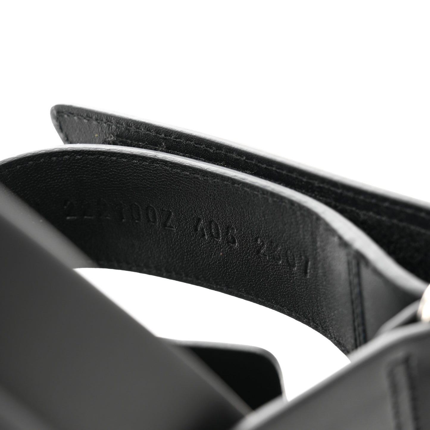 Calfskin Womens Chypre Sandals 40.5 Black