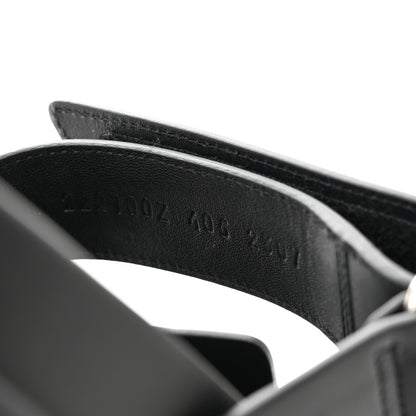 Hermes Calfskin Womens Chypre Sandals 40.5 Black 8 of 9