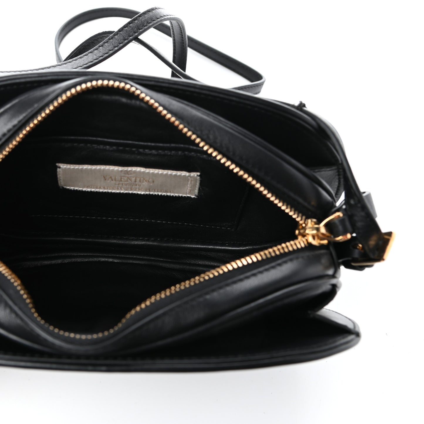 Calfskin Small Logo Go Crossbody Bag Black