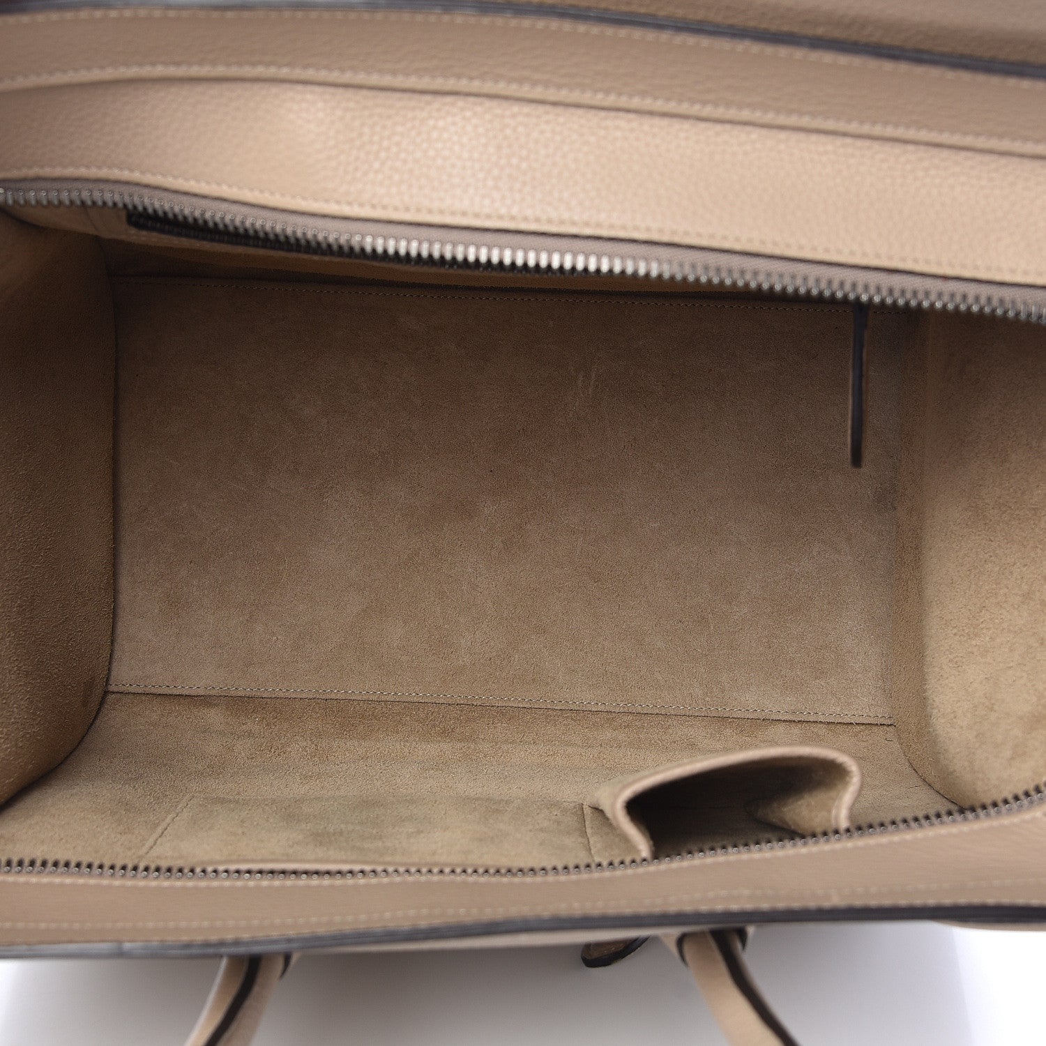 Celine Drummed Calfskin Mini Luggage Dune 5 of 16