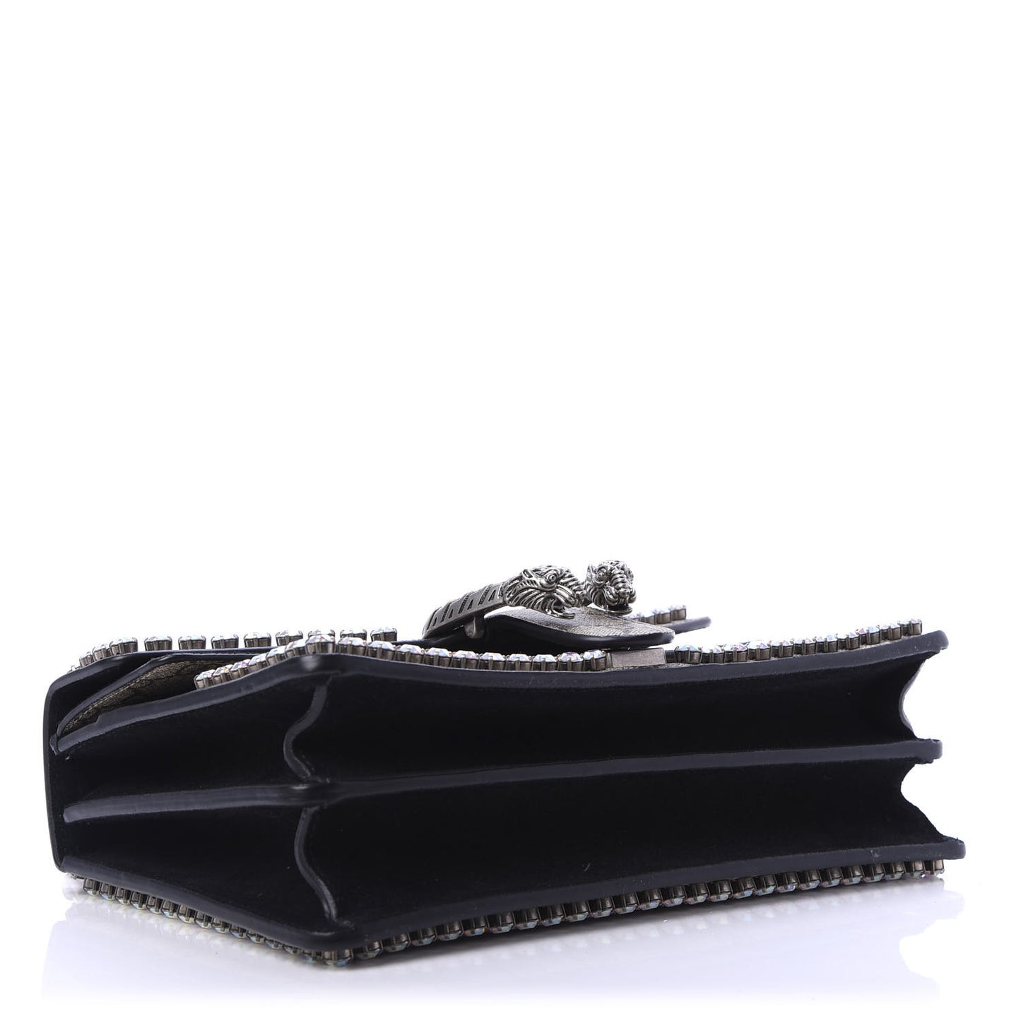 GG Supreme Monogram Crystal Small Dionysus Shoulder Bag Black