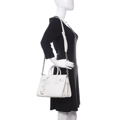 Saint Laurent Grained Calfskin Baby Supple Sac De Jour White 2 of 13