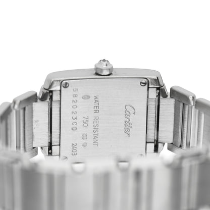 Cartier 18K White Gold Diamond Bezel 20mm Tank Francaise Quartz Watch 4 of 4