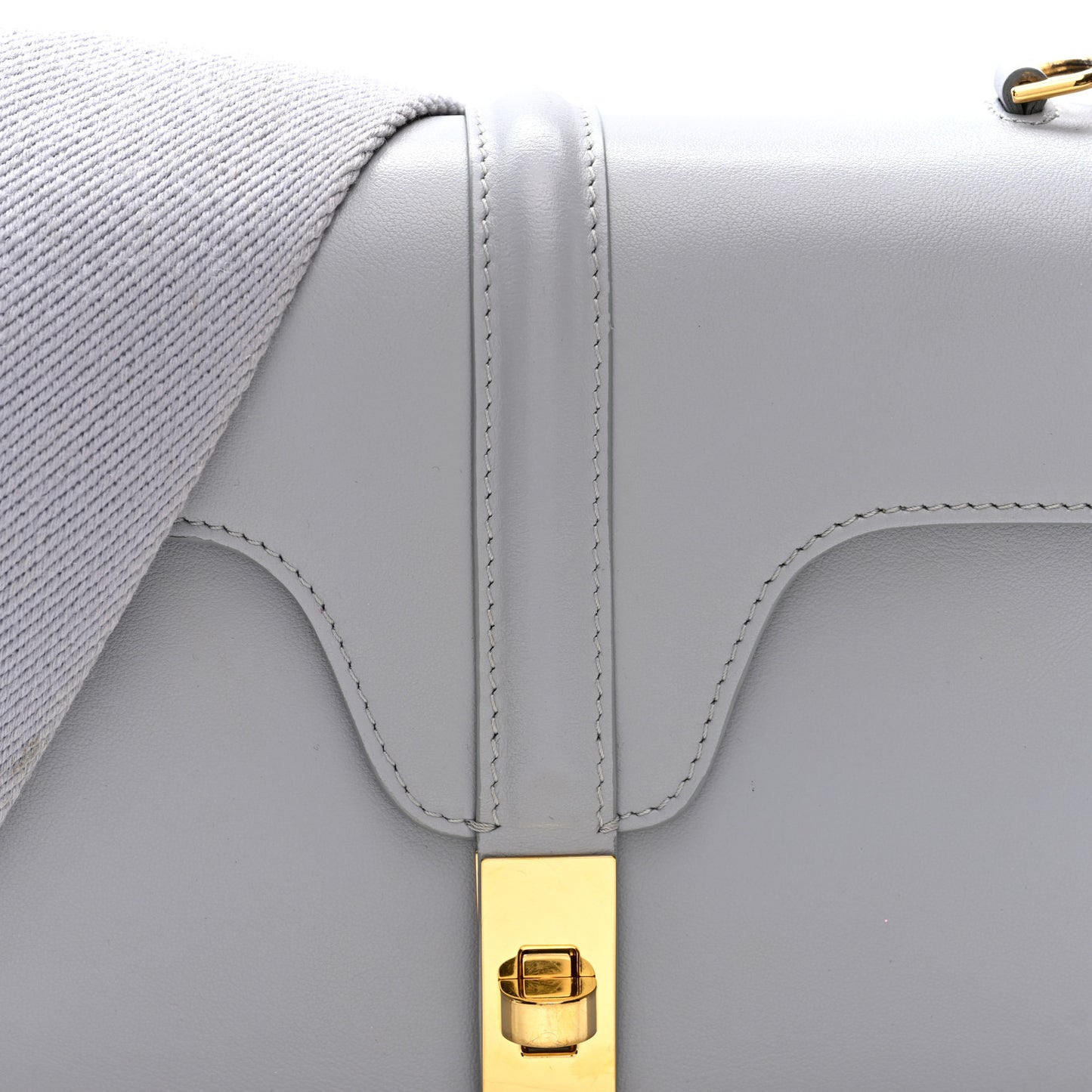 Smooth Calfskin Teen Soft 16 Shoulder Bag Light Grey