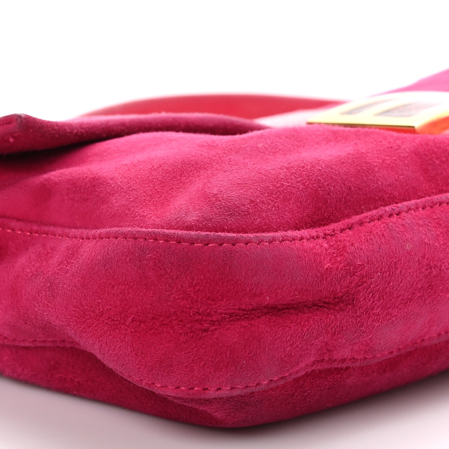 Suede Baguette Fuchsia