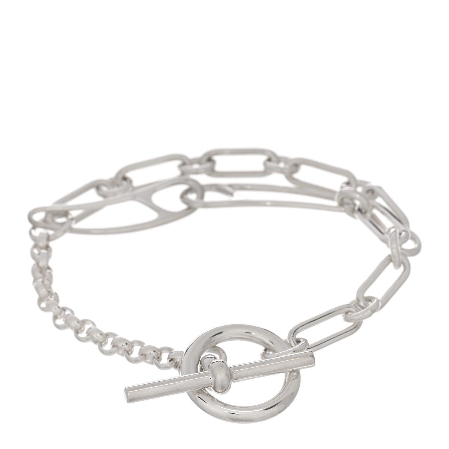 Hermes Sterling Silver Chaine d'Ancre Punk Bracelet SH 2 of 3