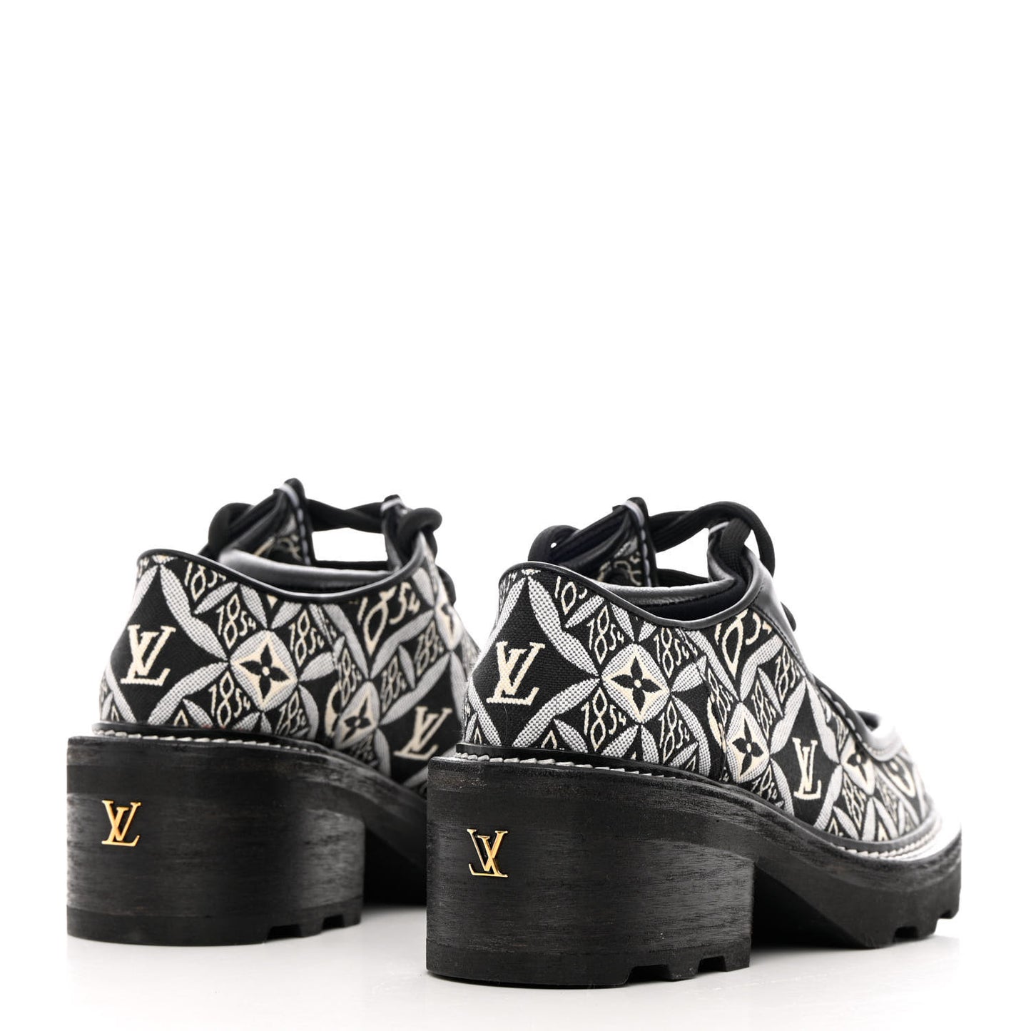 Jacquard Calfskin Since 1854 Beaubourg Platform Derby 37 Gray