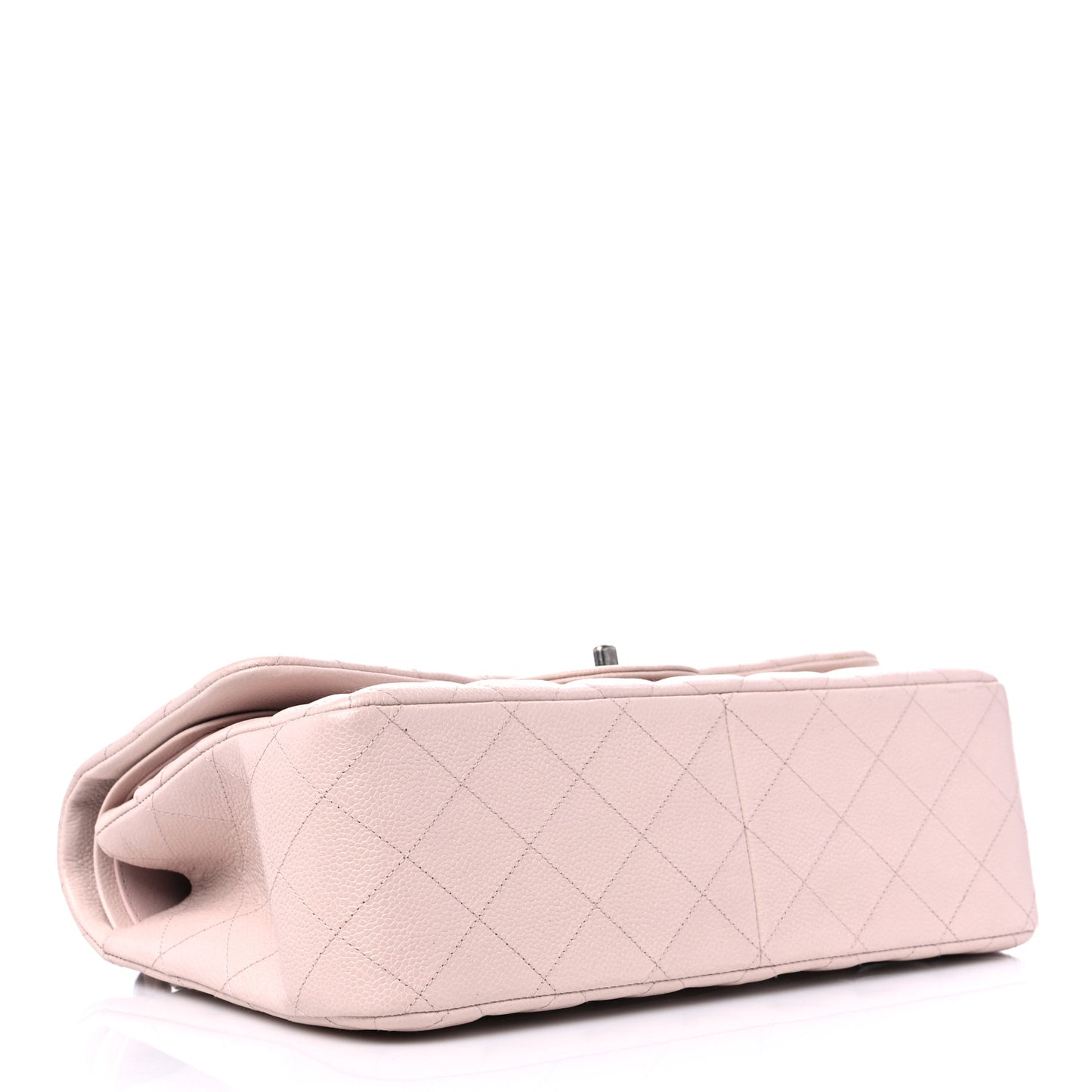 Caviar Quilted Jumbo Double Flap Light Pink
