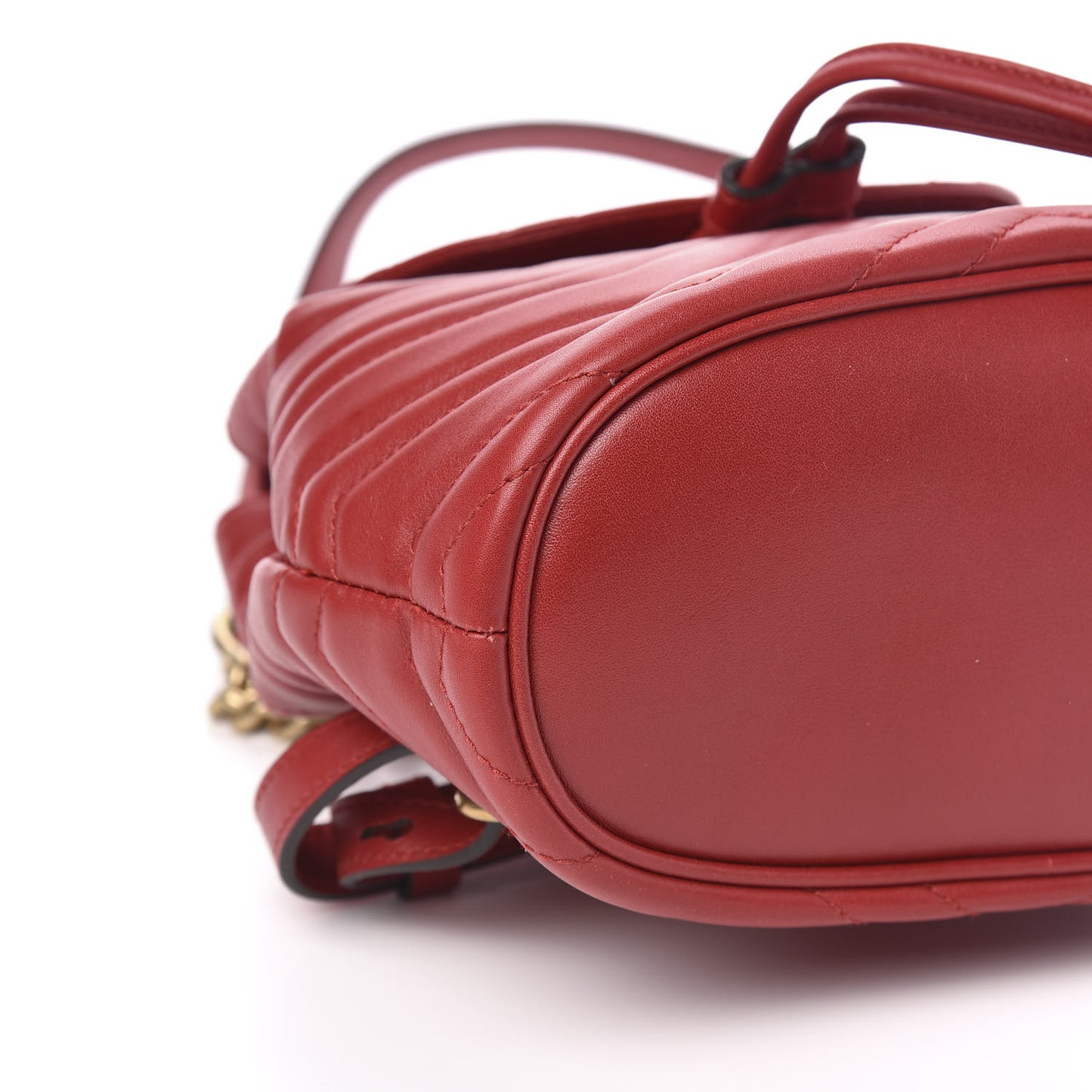 Calfskin Matelasse GG Marmont Flap Backpack Hibiscus Red