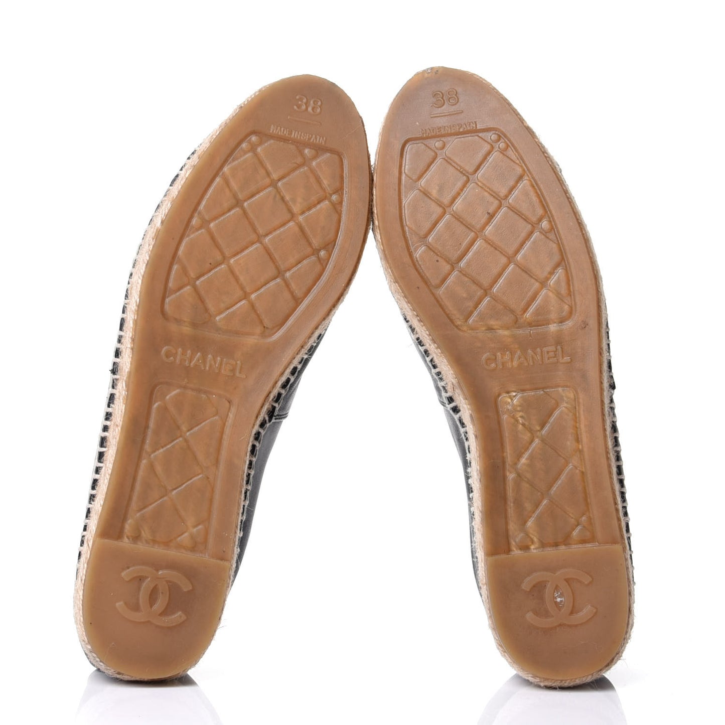 Lambskin CC Espadrilles 38 Black