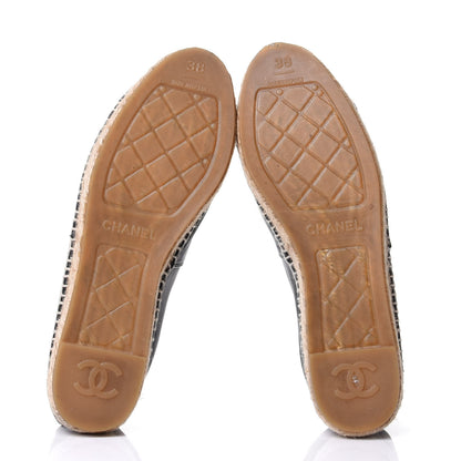 Chanel Lambskin CC Espadrilles 38 Black 4 of 6