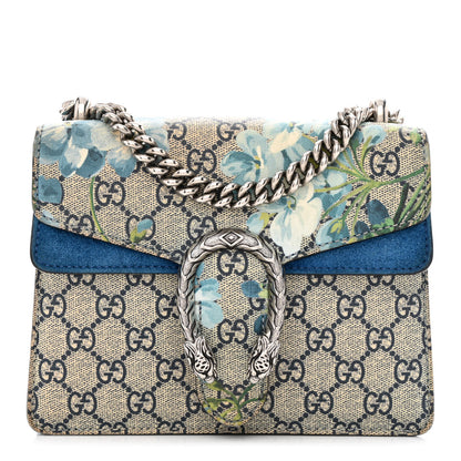 Gucci GG Supreme Monogram Blooms Mini Dionysus Shoulder Bag Beige Navy Vintage Blue 1 of 12