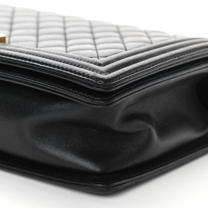 Chanel Lambskin Quilted New Medium Boy Flap Black 10 of 11