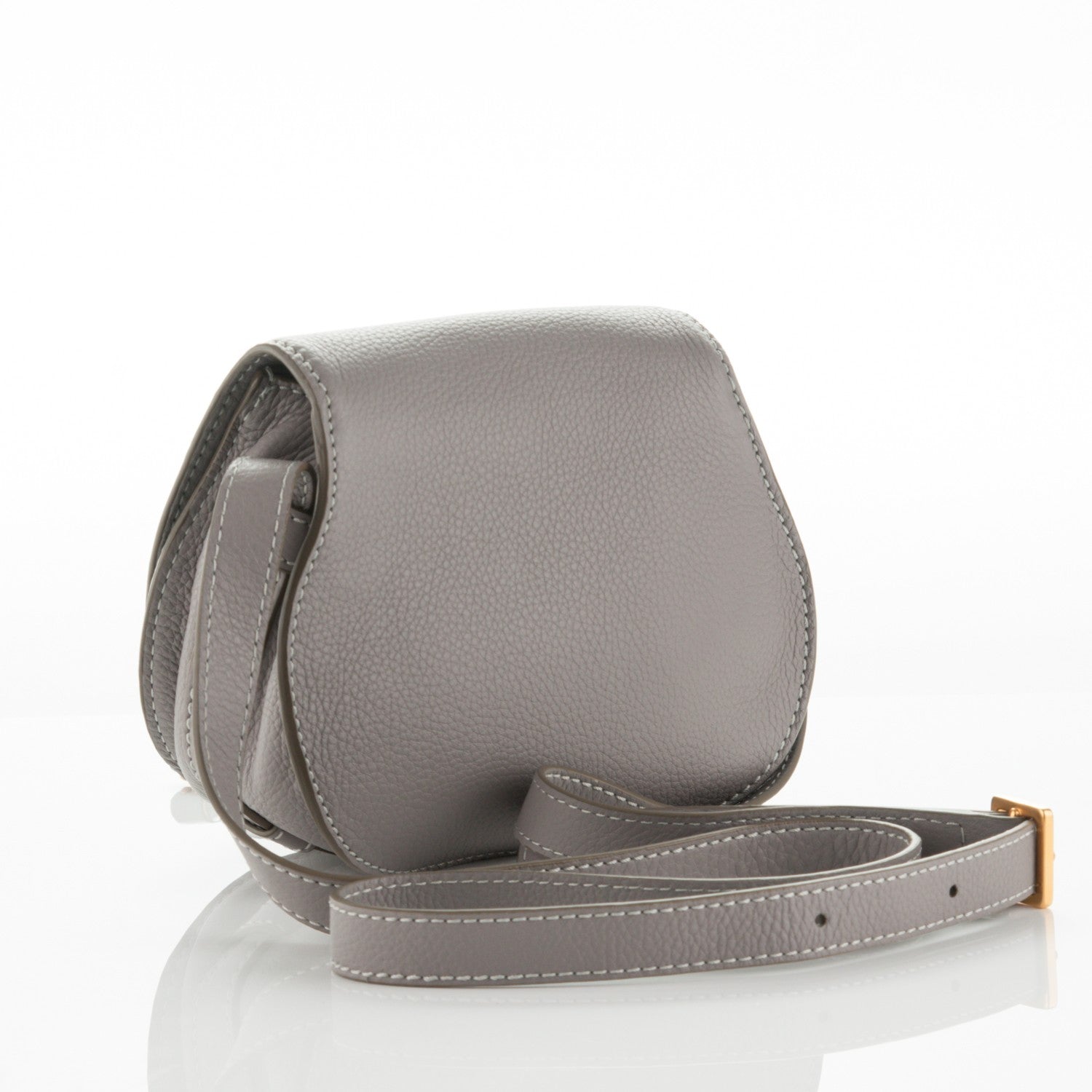 Chloe Calfskin Mini Marcie Round Crossbody Bag Cashmere Grey 3 of 8
