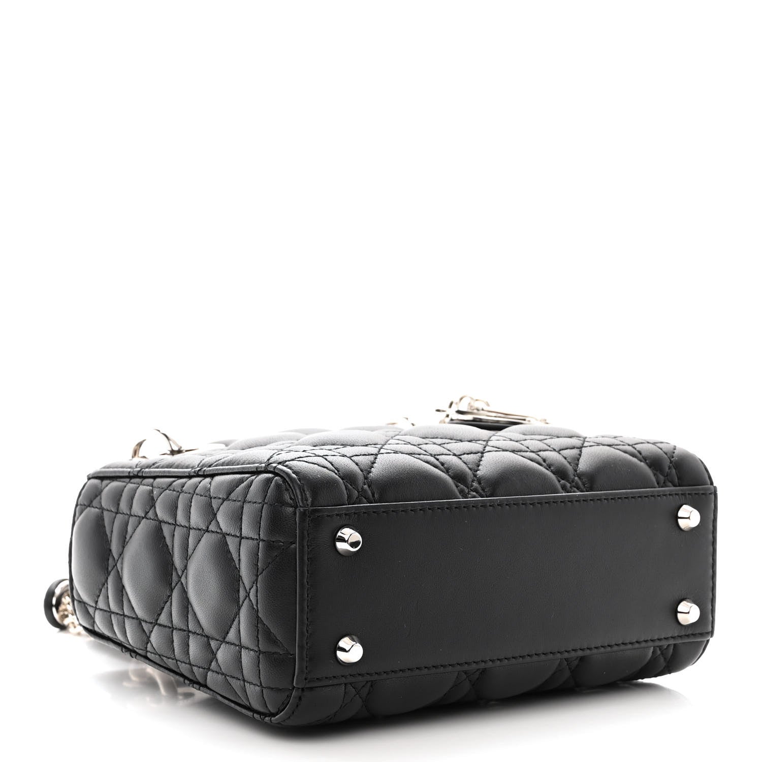Christian Dior Lambskin Cannage Mini Lady Dior Black 4 of 12