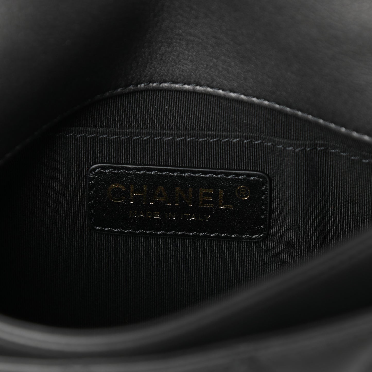 Calfskin Quilted Top Handle Flap Black