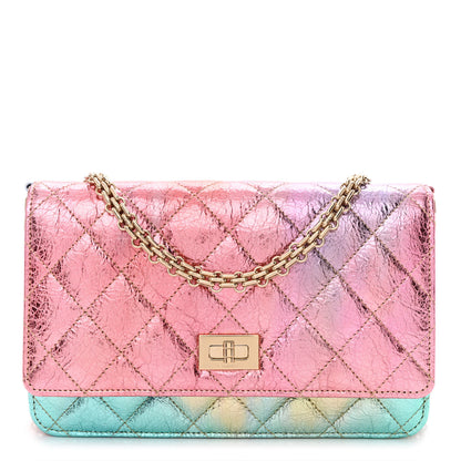Chanel Metallic Goatskin Quilted 2.55 Reissue Wallet on Chain WOC Multicolor 1 of 11