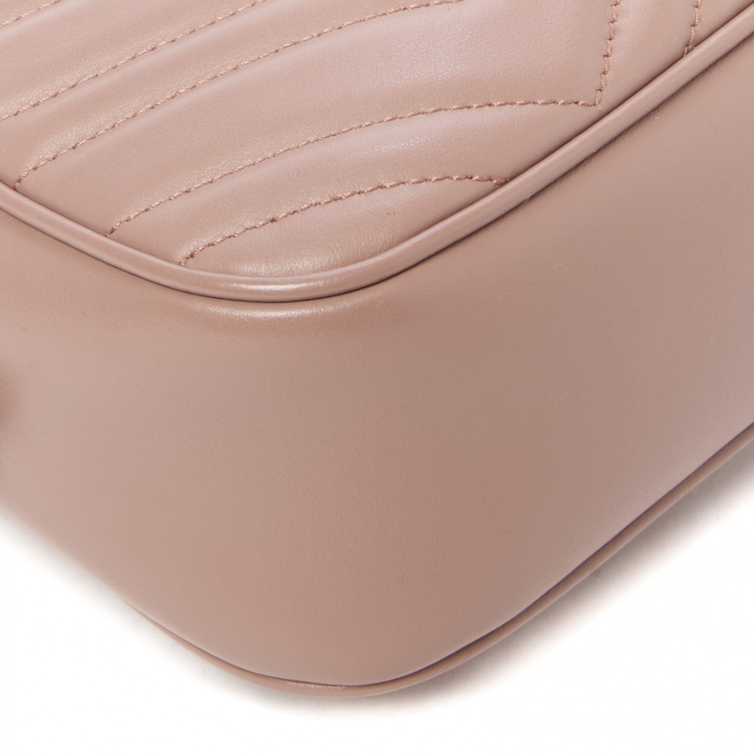 Gucci Calfskin Matelasse Small GG Marmont Chain Shoulder Bag Perfect Pink 6 of 9