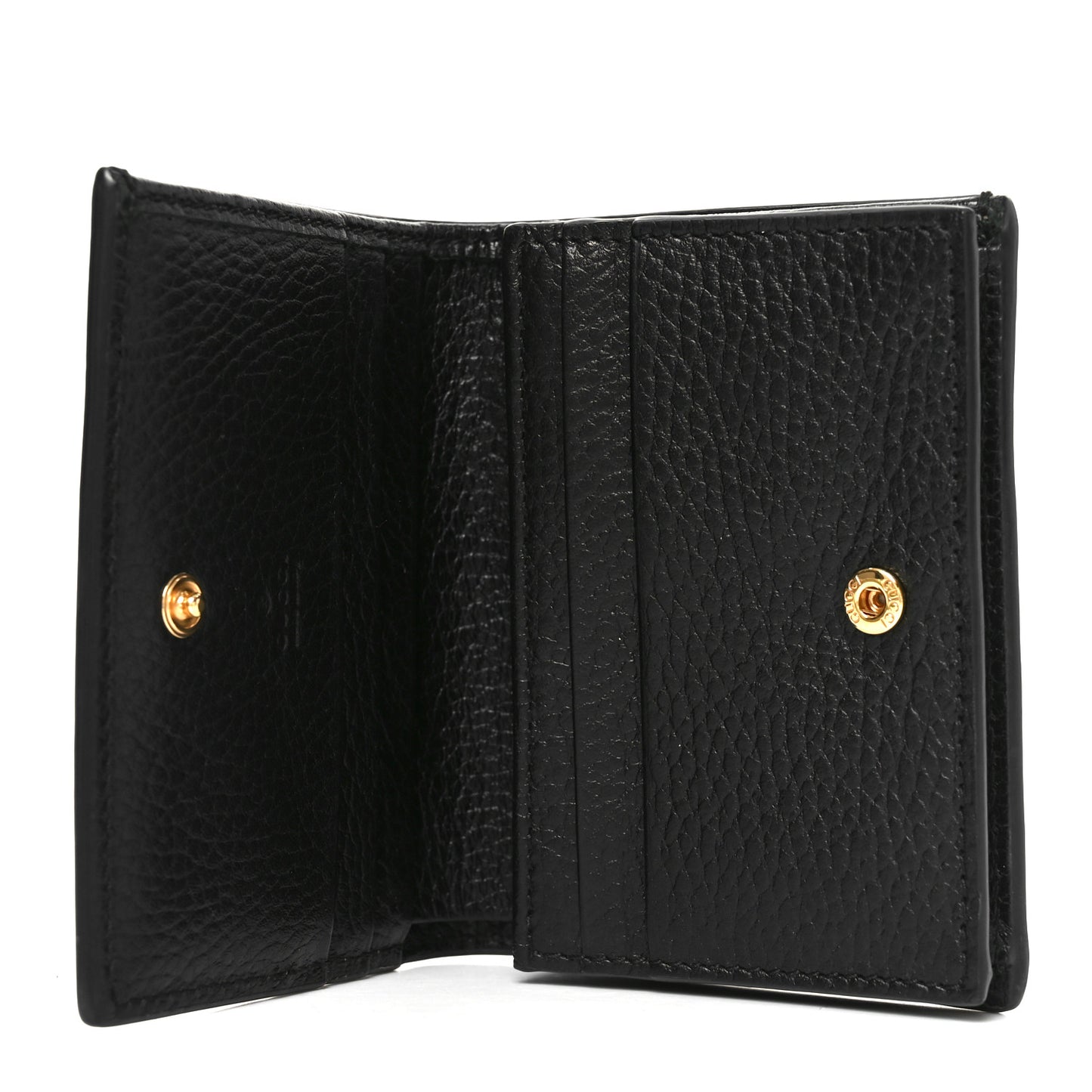 Dollar Calfskin GG Supreme Monogram GG Marmont Card Case Black Beige Ebony