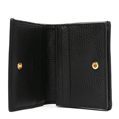 Gucci Dollar Calfskin GG Supreme Monogram GG Marmont Card Case Black Beige Ebony 5 of 9