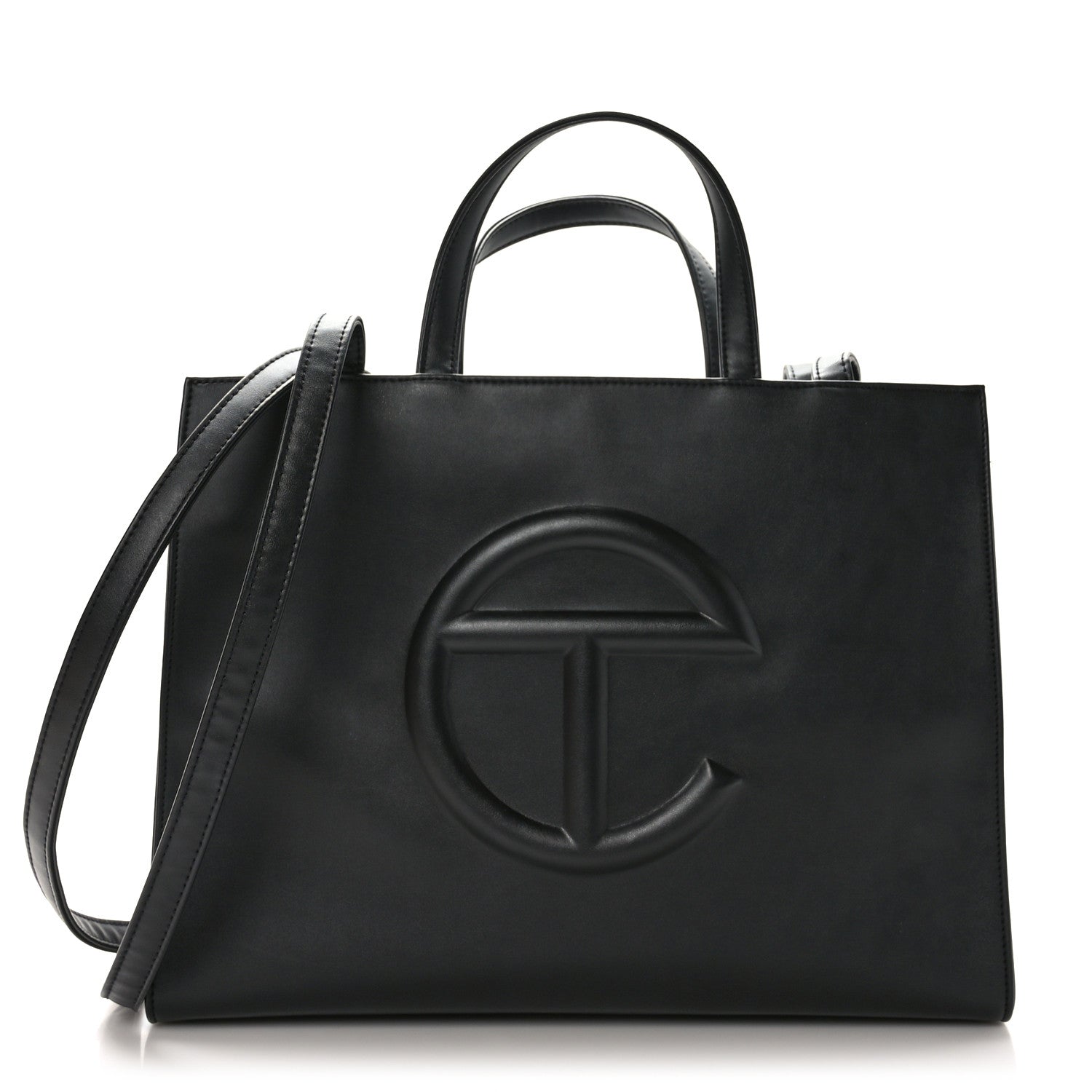 Telfar Vegan Leather Medium Shopping Bag Black 1 of 8
