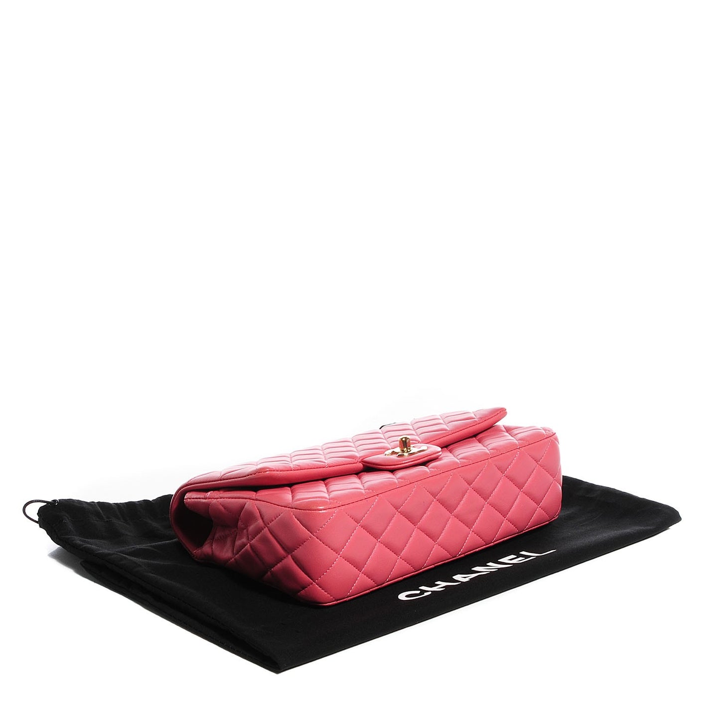 Lambskin Quilted Valentine Charms Medium Single Flap Pink