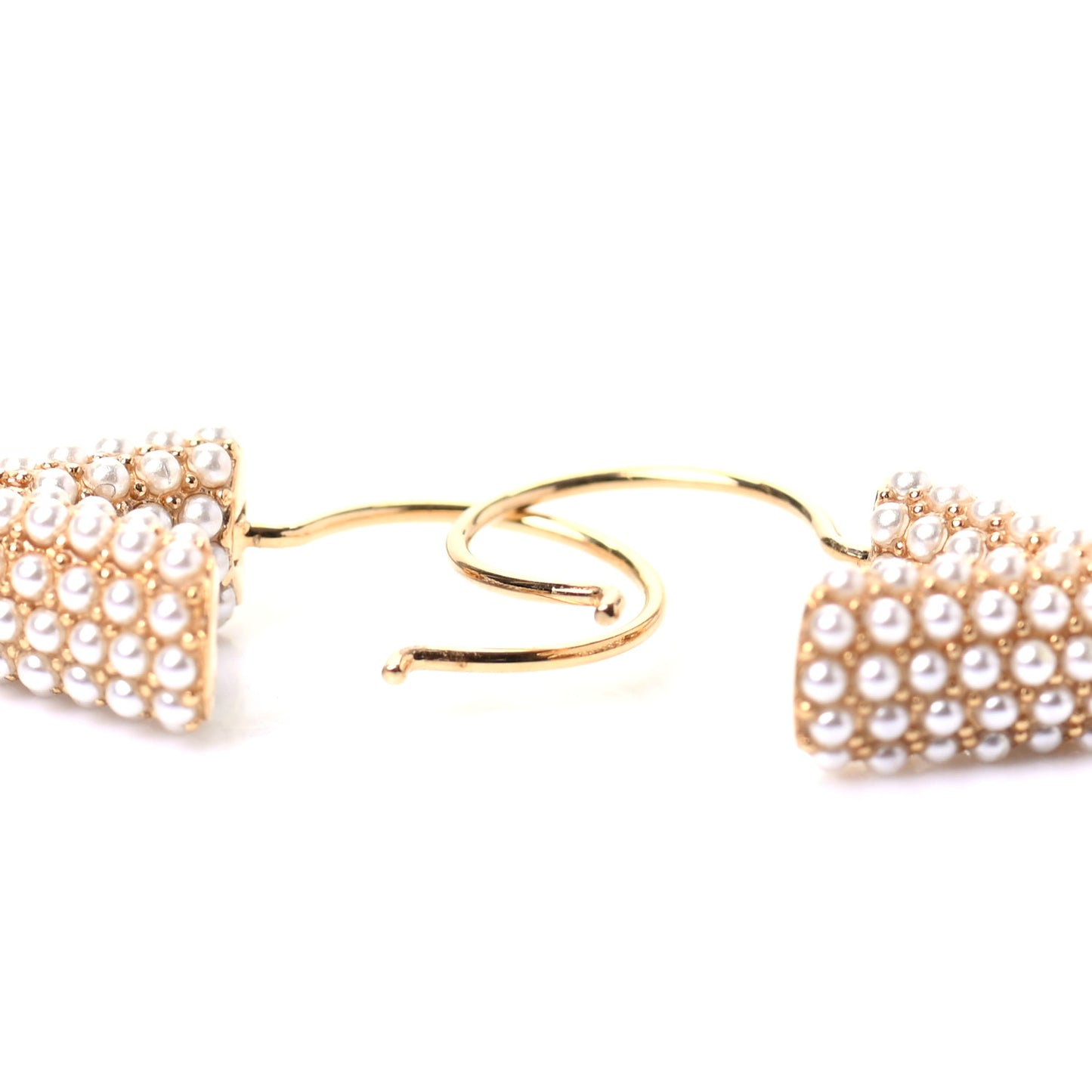 Brass Essential V Hoop Earrings Gold