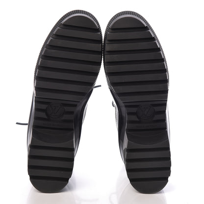 Louis Vuitton Patent Calfskin Spaceship Laureate Platform Desert Boots 37.5 Silver 5 of 8