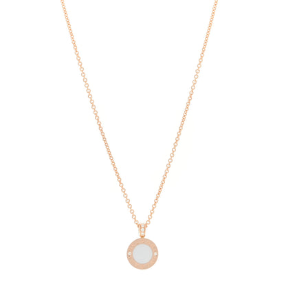 Bulgari 18K Rose Gold Diamond Black Onyx Mother of Pearl BVLGARI BVLGARI Pendant Necklace 2 of 5