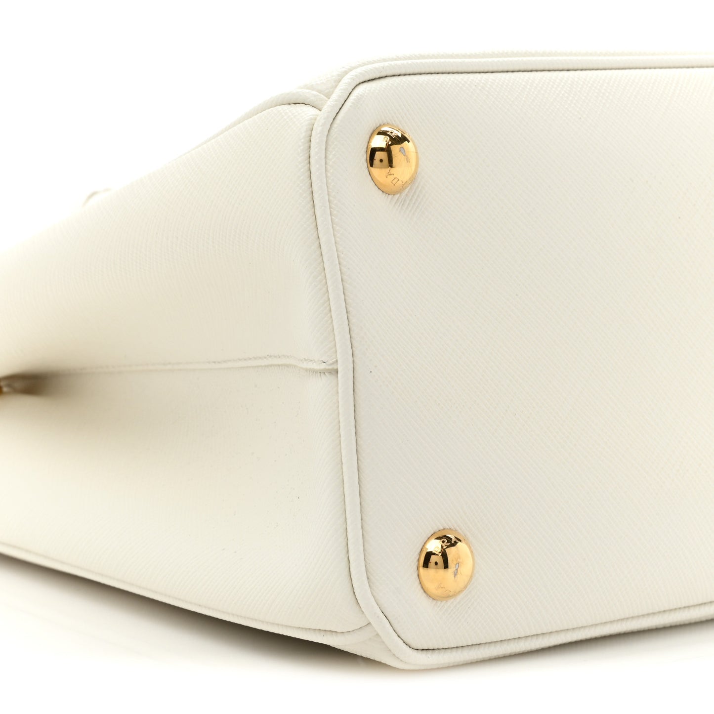 Saffiano Lux Small Galleria Double Zip Tote White