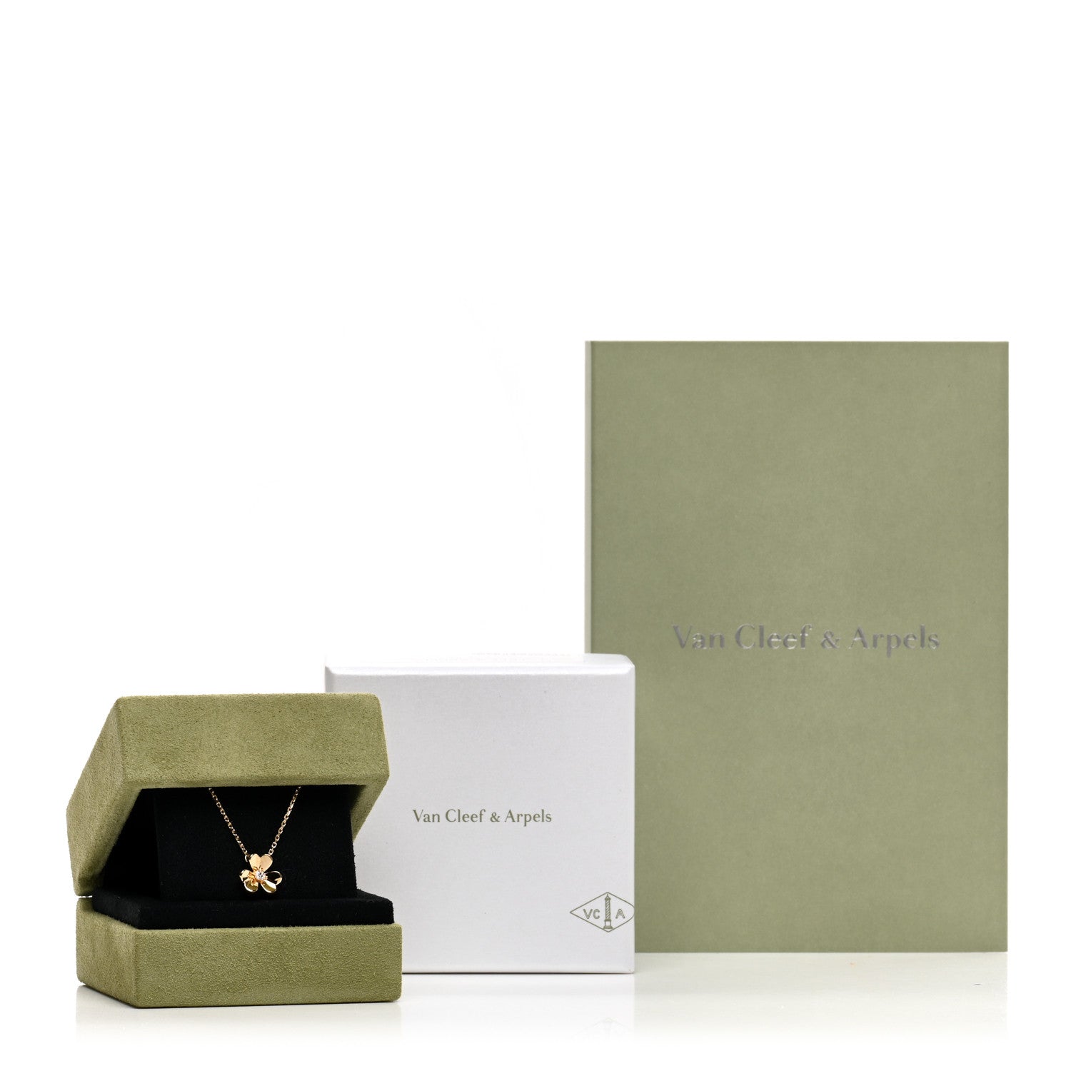 Van Cleef & Arpels 18K Yellow Gold Diamond Mini Frivole Pendant Necklace 6 of 6