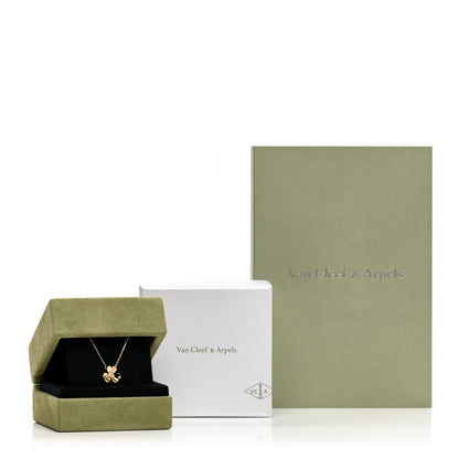 Van Cleef & Arpels 18K Yellow Gold Diamond Mini Frivole Pendant Necklace 6 of 6