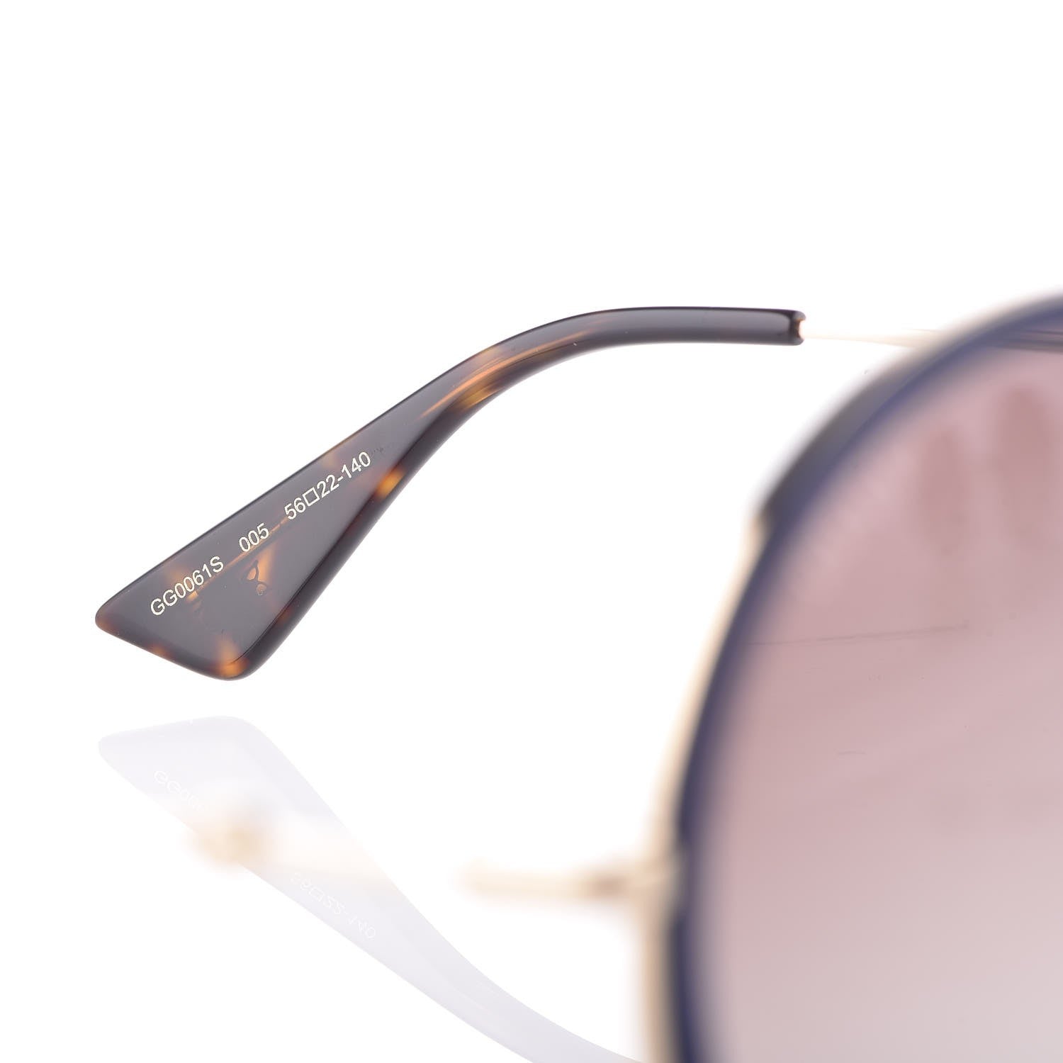 Gucci Round Sunglasses GG 0061S Blue 5 of 9