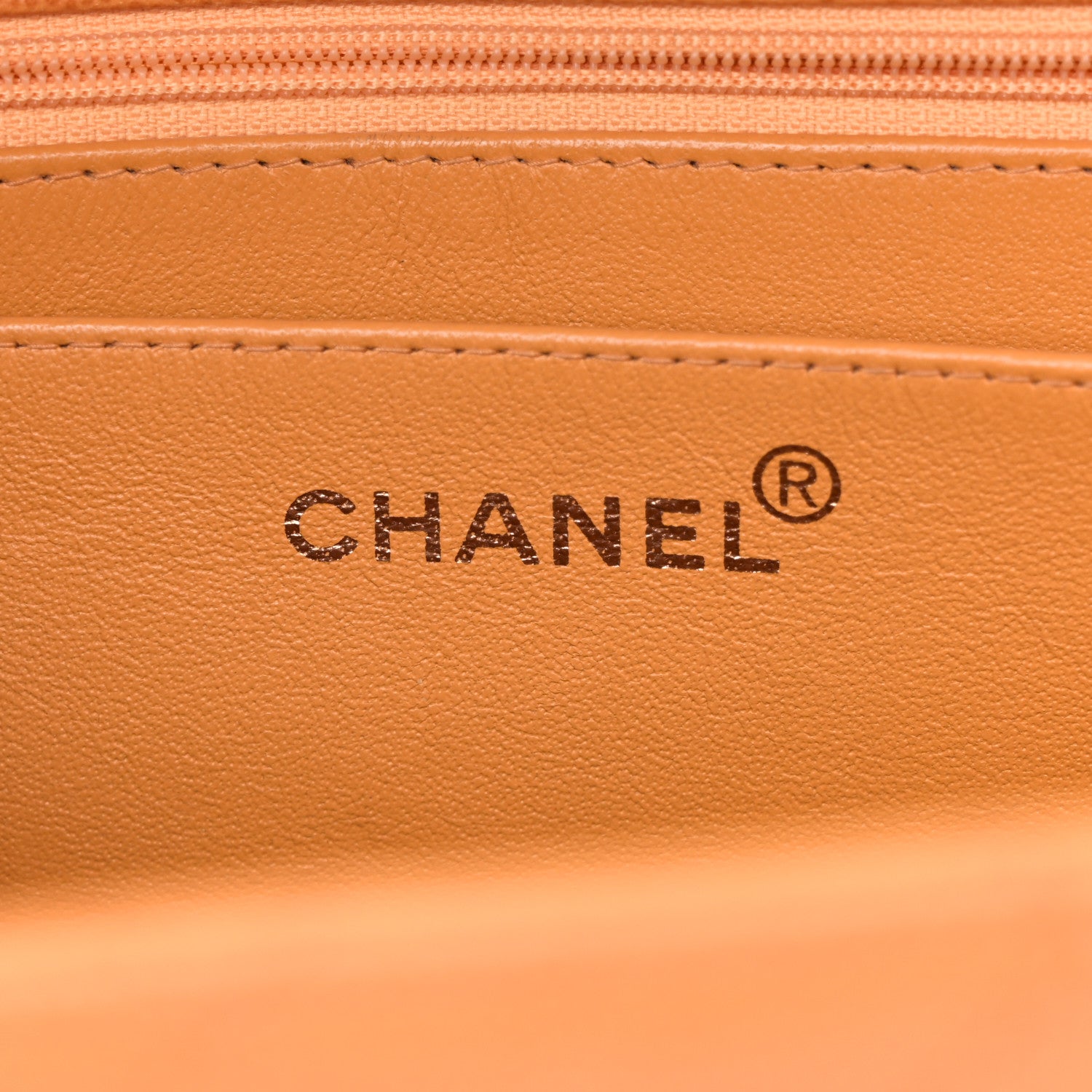 Chanel Caviar Stitched Jumbo Single Flap Orange 6 of 12
