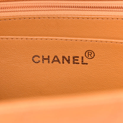 Chanel Caviar Stitched Jumbo Single Flap Orange 6 of 12