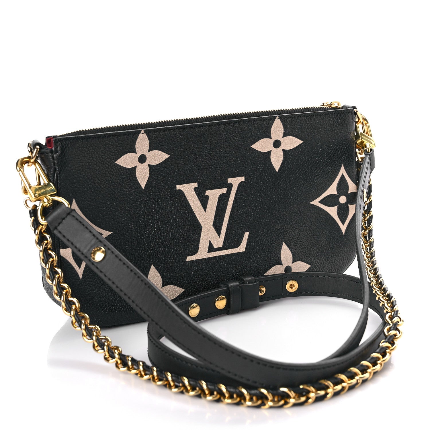 Louis Vuitton Empreinte Monogram Giant Multi Pochette Accessories Black Beige 3 of 10