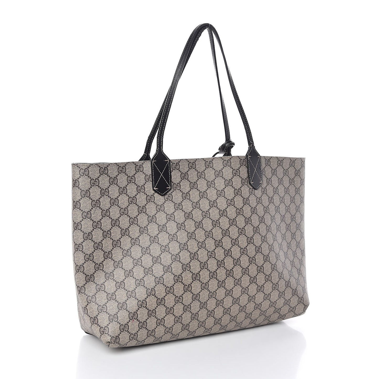 Calfskin GG Supreme Monogram Medium Reversible Tote Black