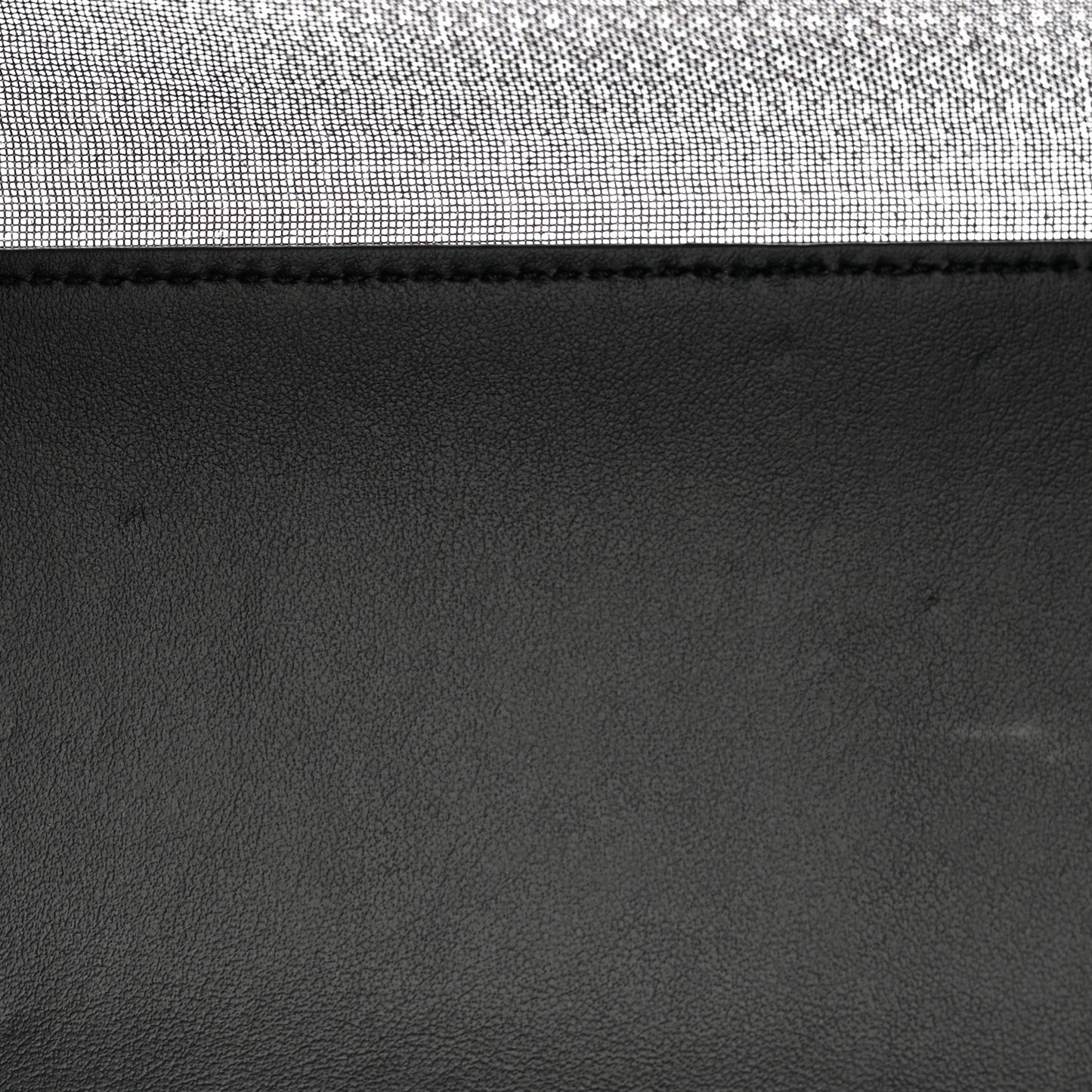 Mesh Sequin Spazzolato Logo Tote Black