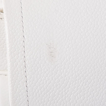 Chanel Caviar Quilted Jumbo Double Flap White 10 of 16