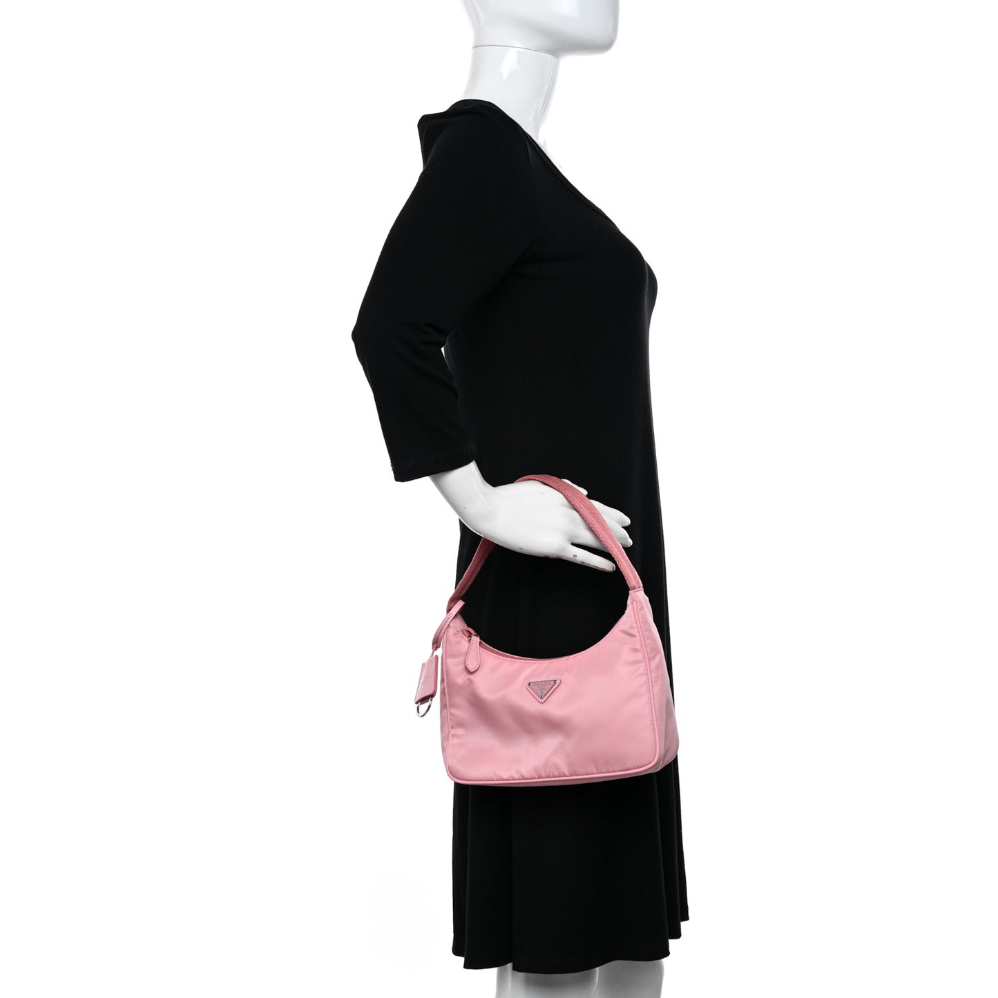 Tessuto Nylon Saffiano Mini Re-Edition 2000 Bag Rosa