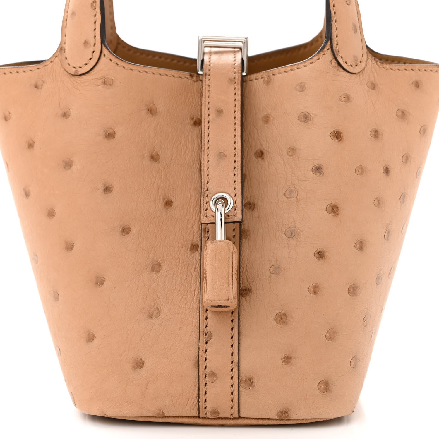 Hermes Ostrich Micro Picotin Lock Chai 8 of 10